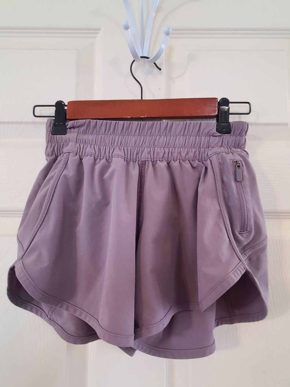 lululemon athletica Lavender Athletic Shorts with Zip Pocket